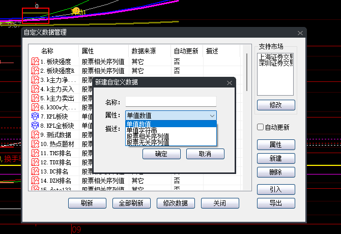 大智慧自定义数据管理界面